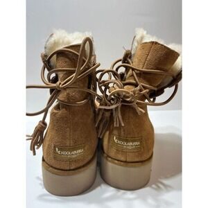 Kookaburra UGG Boots Suede Fur-Lined Winter Boots with Lace-Up Design SZ 10‎ NWT